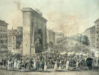 Entrée de Louis XVIII (1755-1824) par la Porte Saint-Denis, 1814